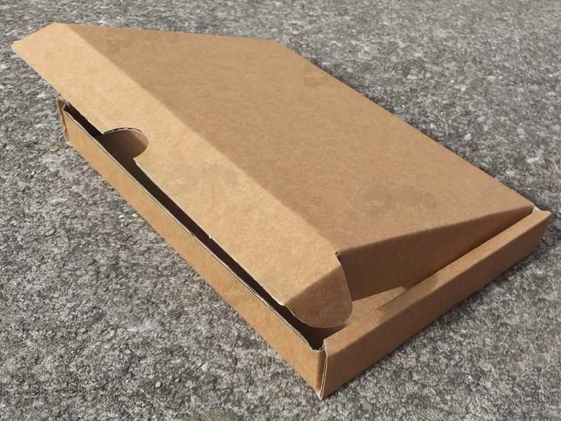 Unfolded Die-Cut Brown Cardboard Royal Mail Large Letter C6 Sized Postage Box
