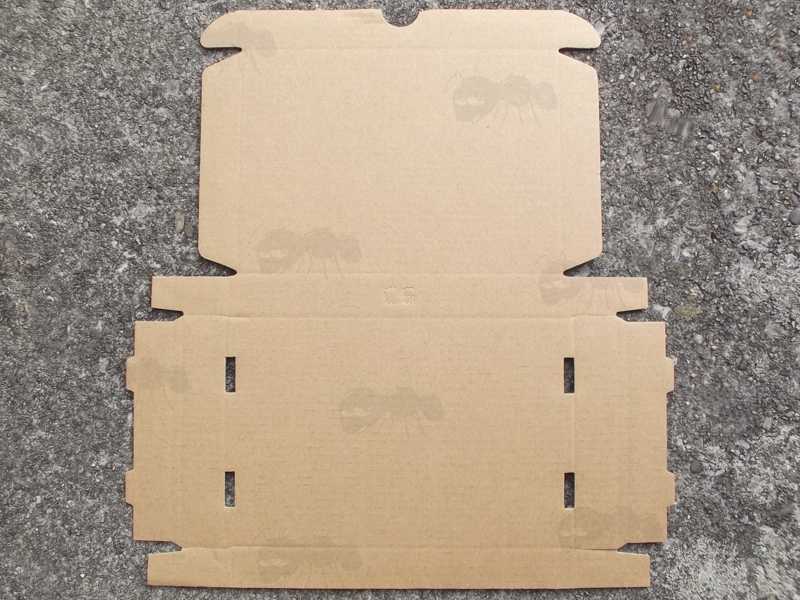 Unfolded Die-Cut Brown Cardboard Royal Mail Large Letter C6 Sized Postage Box