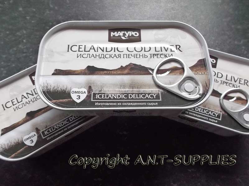 Three Ring Pull Rectangular Tins of Marypo Wild Caught Liver