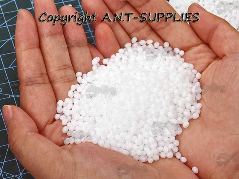 PolyForm Hand Mouldable Plastic Granules in Hands