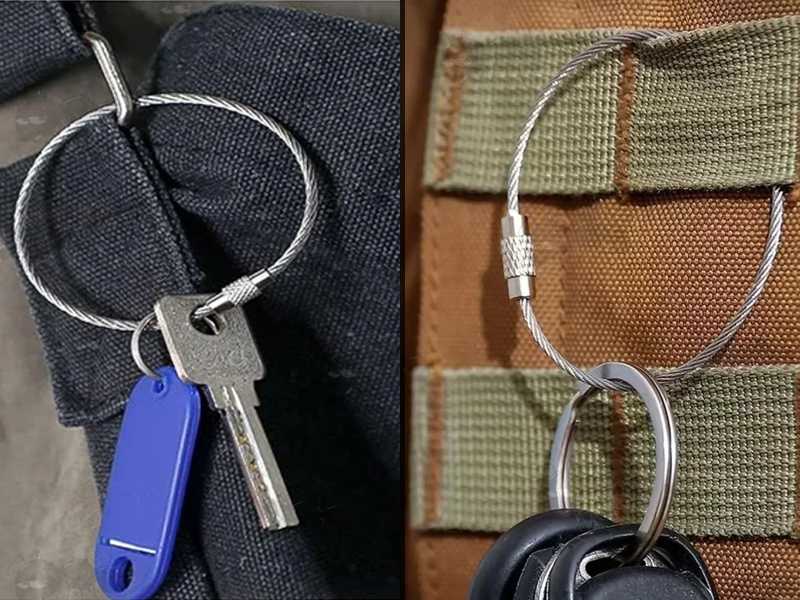 Stainless Steel Keychain Cables In Use