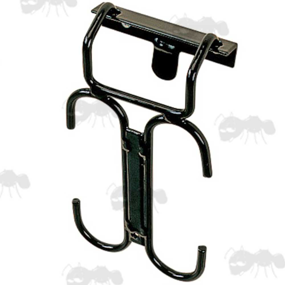 All Black Stubbythene Coated Steel Welly Rack In Folded Down Position