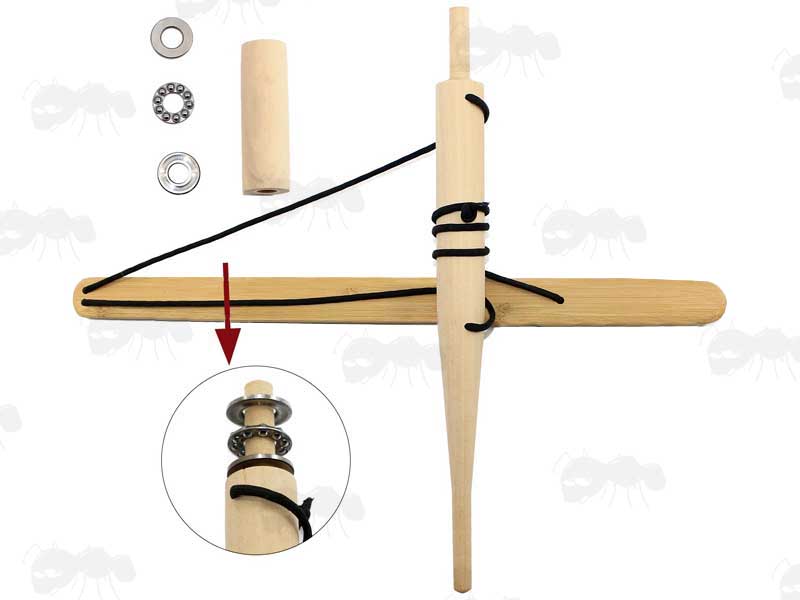 Wooden Bow Drill Fire Starting Kit