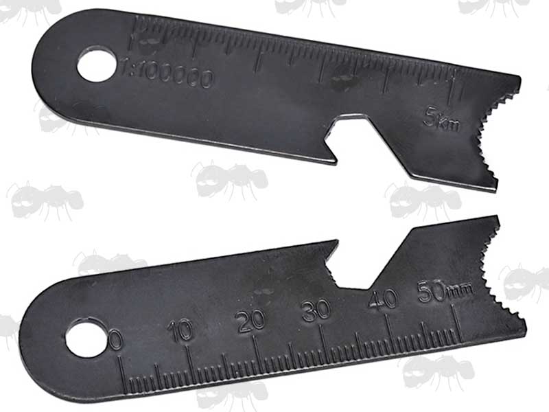 Two Long Black Fire Flint Striker Multi-Tools