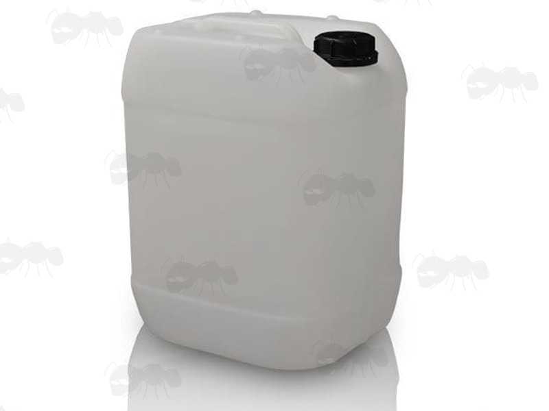 Food-Grade 20 Litre Plastic Jerry Can with Black Tamper-Proof Screw Cap