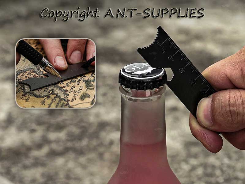 Black Striker Steel Multi-Tool Opening Bottle Cap