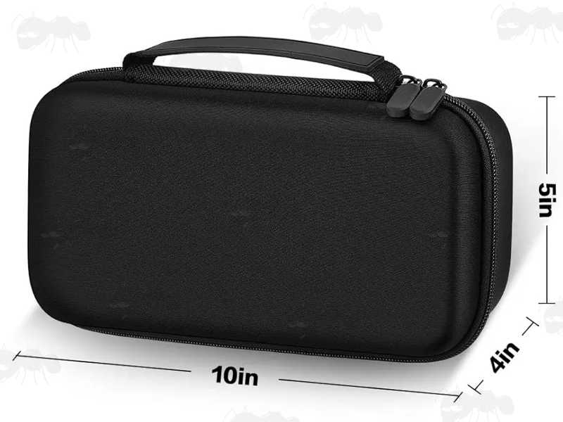 Dimensions of The Black Soft Canvas Storage Case for Forty 8g or 12g Co2 / N2O Gas Capsules