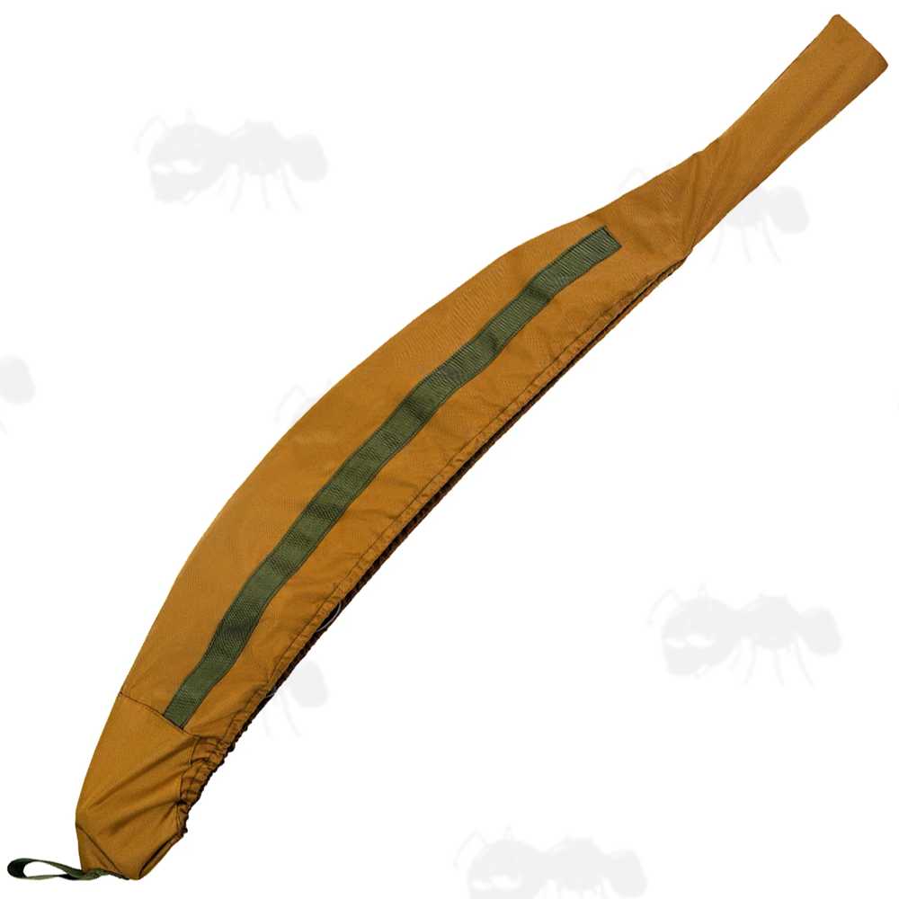 Green Coloured Elastic Rifle Cover Slip Bag with Elasticated Rim for Gun with Silencer, Scope and Bipod Fitted