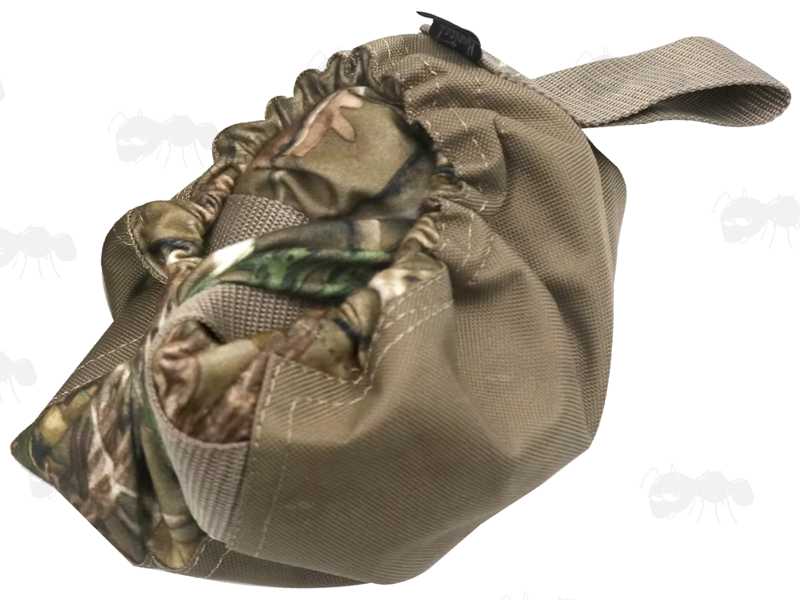 Elasticated Rim Tree Camouflage Patterned Rifle Cover Slip Hood, In Stow Bag with Drawstring Fastener