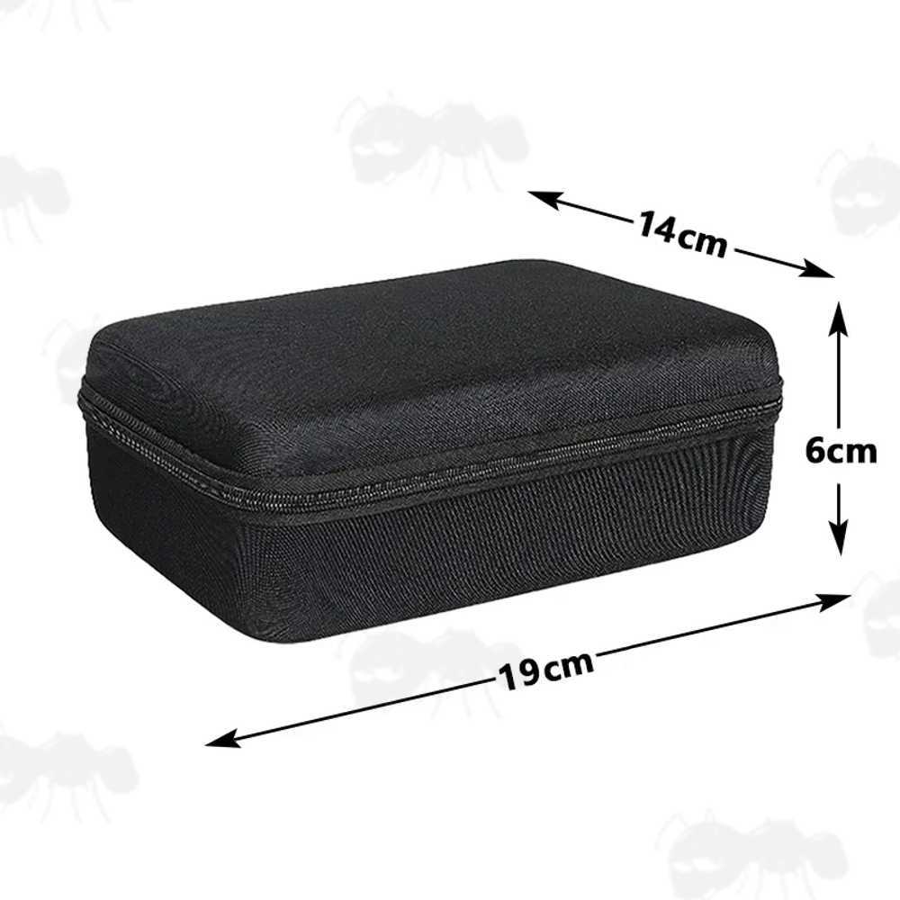 Closed View of A Small Black EVA Rigid Foam Storage Case for Protecting Small Items, Size B