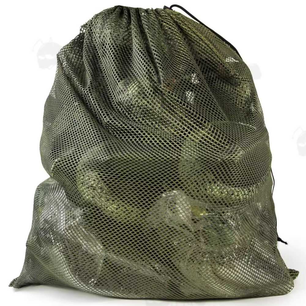Green Mesh Decoy Carry Bag with Drawstring and Shoulder Straps