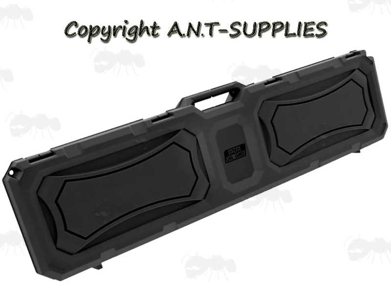 Closed View of The MTM CASE-GARD Model RC51 Hard Plastic Double Rifle with Scopes or Shotgun Carry Case with Egg Foam Padding