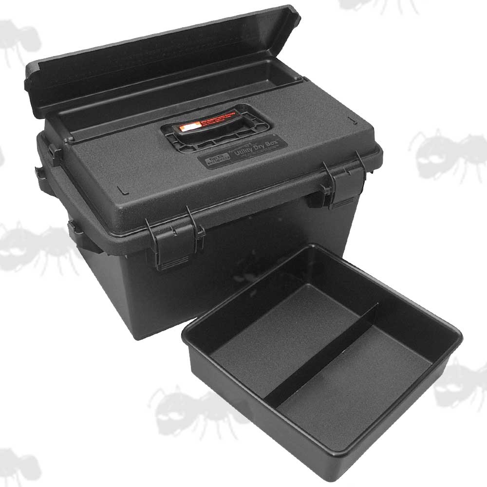 Open View of the MTM CASE-GARD Black Coloured SPUD 6 Box