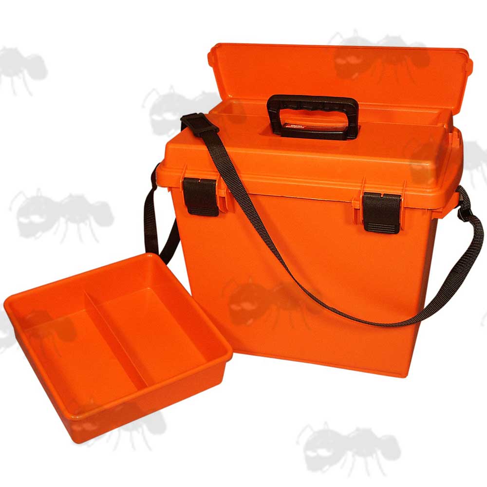 Open View of the MTM CASE-GARD Orange Coloured SPUD 7 Box