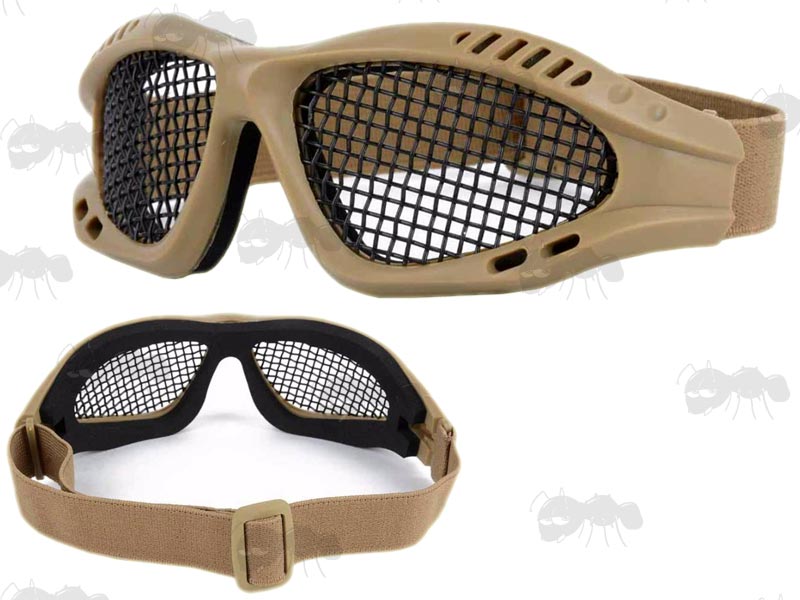 Airsoft Wire Mesh Goggles Perforated Steel Eyewear Freepost UK