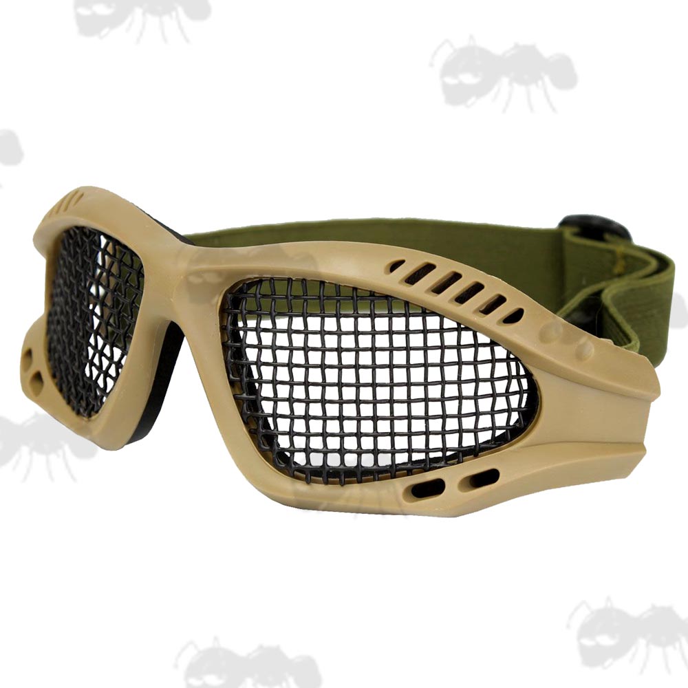 Airsoft Wire Mesh Goggles Perforated Steel Eyewear Freepost UK