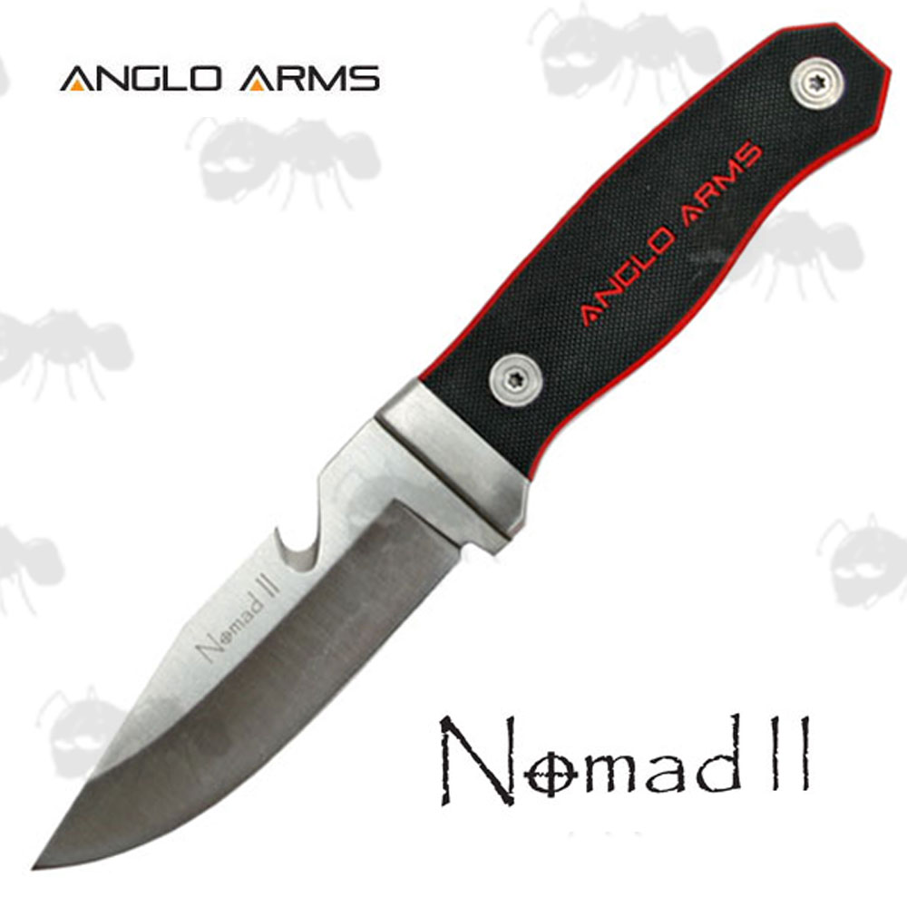 Anglo Arms Nomad II Knife Fixed Blade Hunting Knives with Guthook