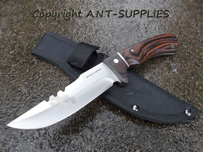 Anglo Arms Deluxe Bushcraft Knife Camping Sheath Knife Freepost UK