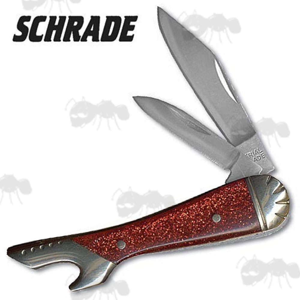 Schrade Lady Leg UK NonLocking SlipJoint Glitter Pocket Knife