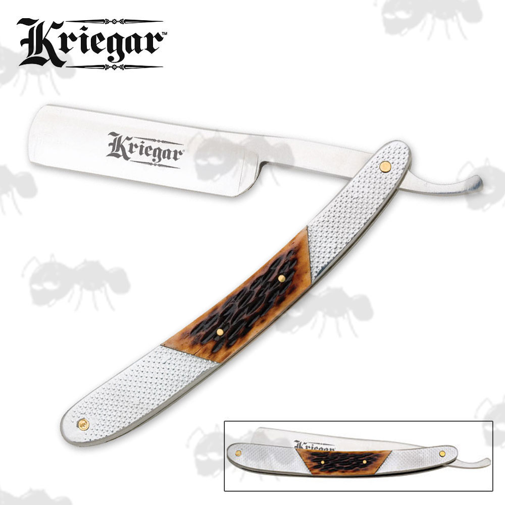 Kriegar Stag Grip Cut Throat Razor