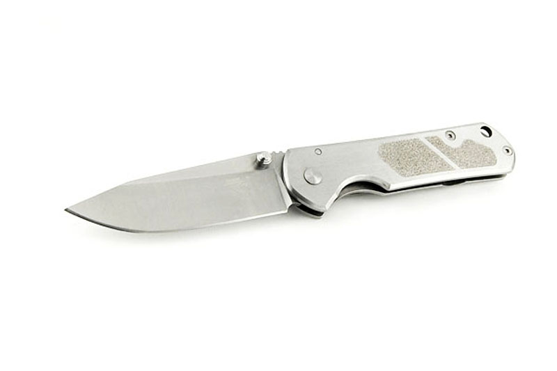 Silver Sanrenmu Rock Solid Folded Knife