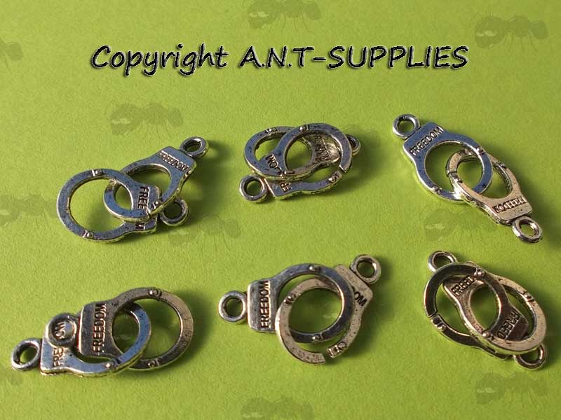 Small Handcuffs Metal Pendant