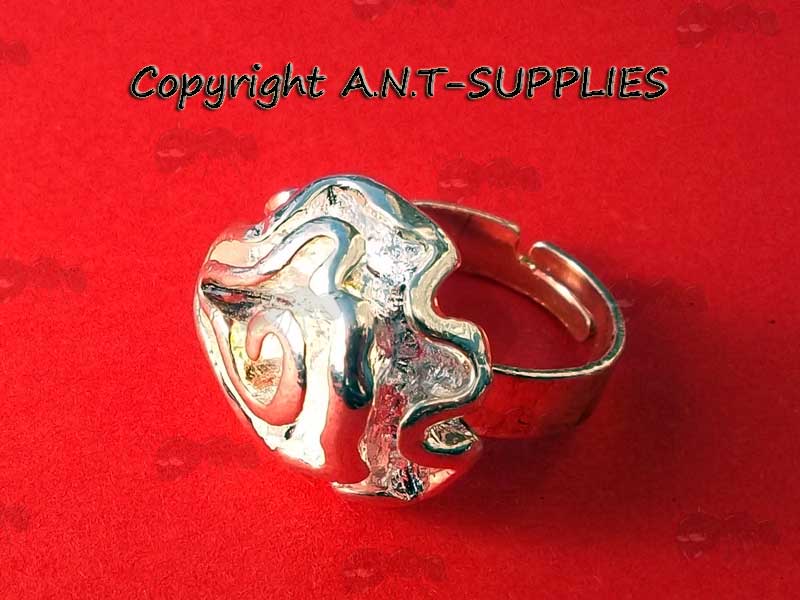 Silver Rose Flower Finger Ring With Split Ring