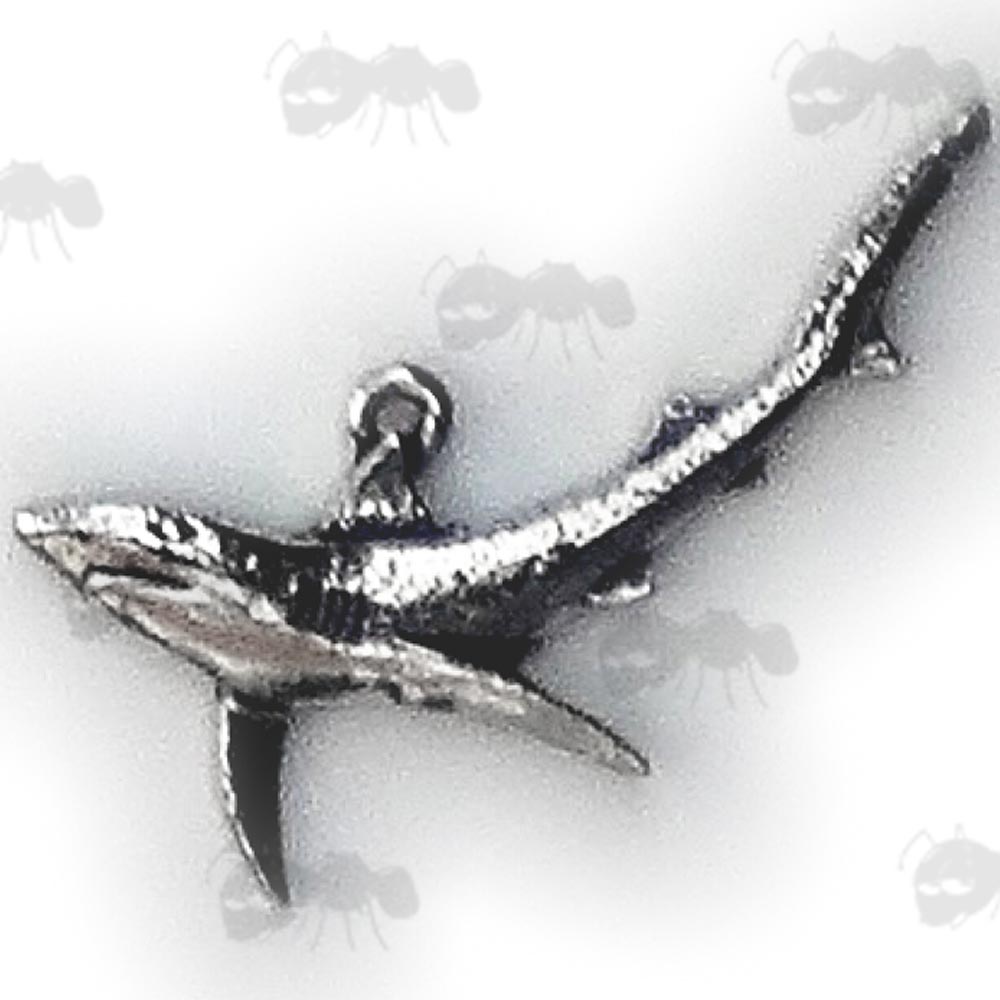 Blue Shark Pewter Pendant