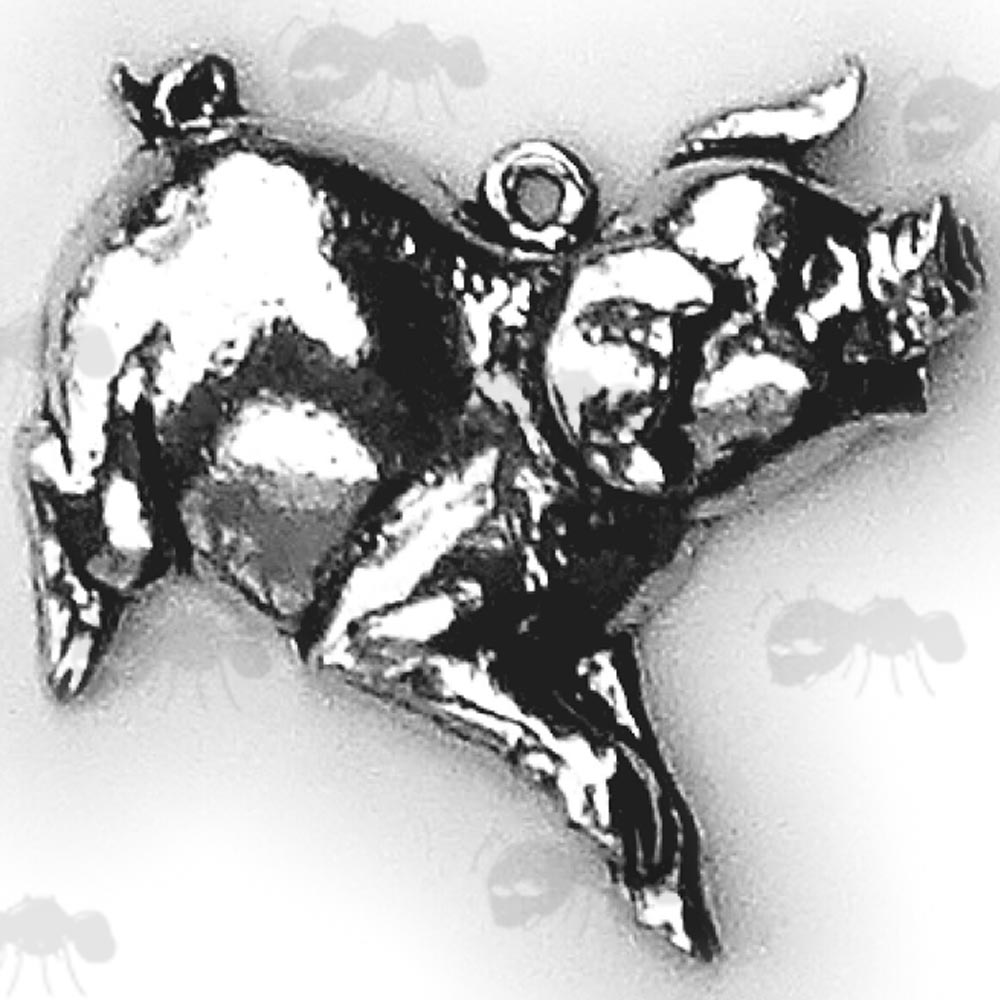 Running Pig Pewter Pendant