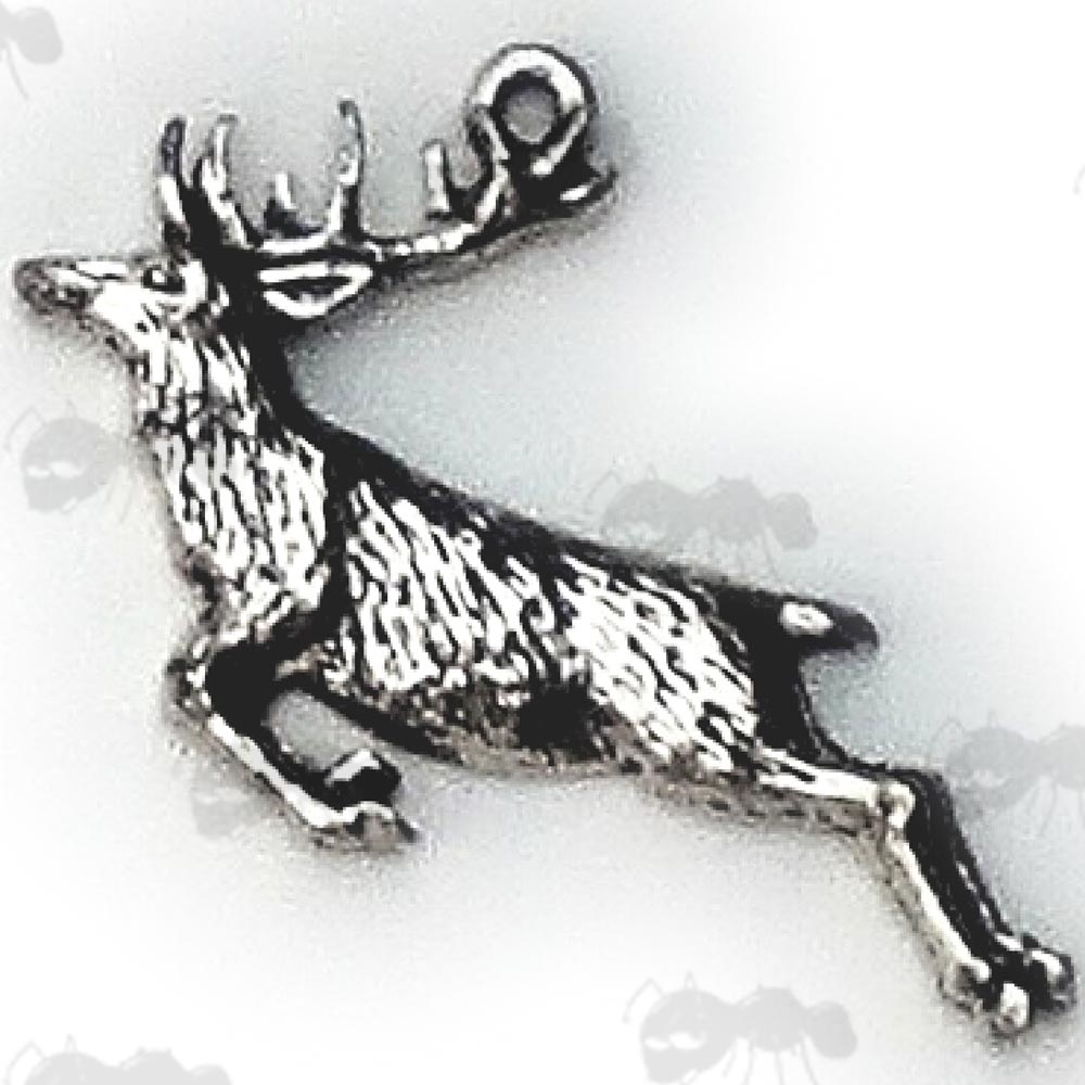 Springing Stag Pewter Pendant