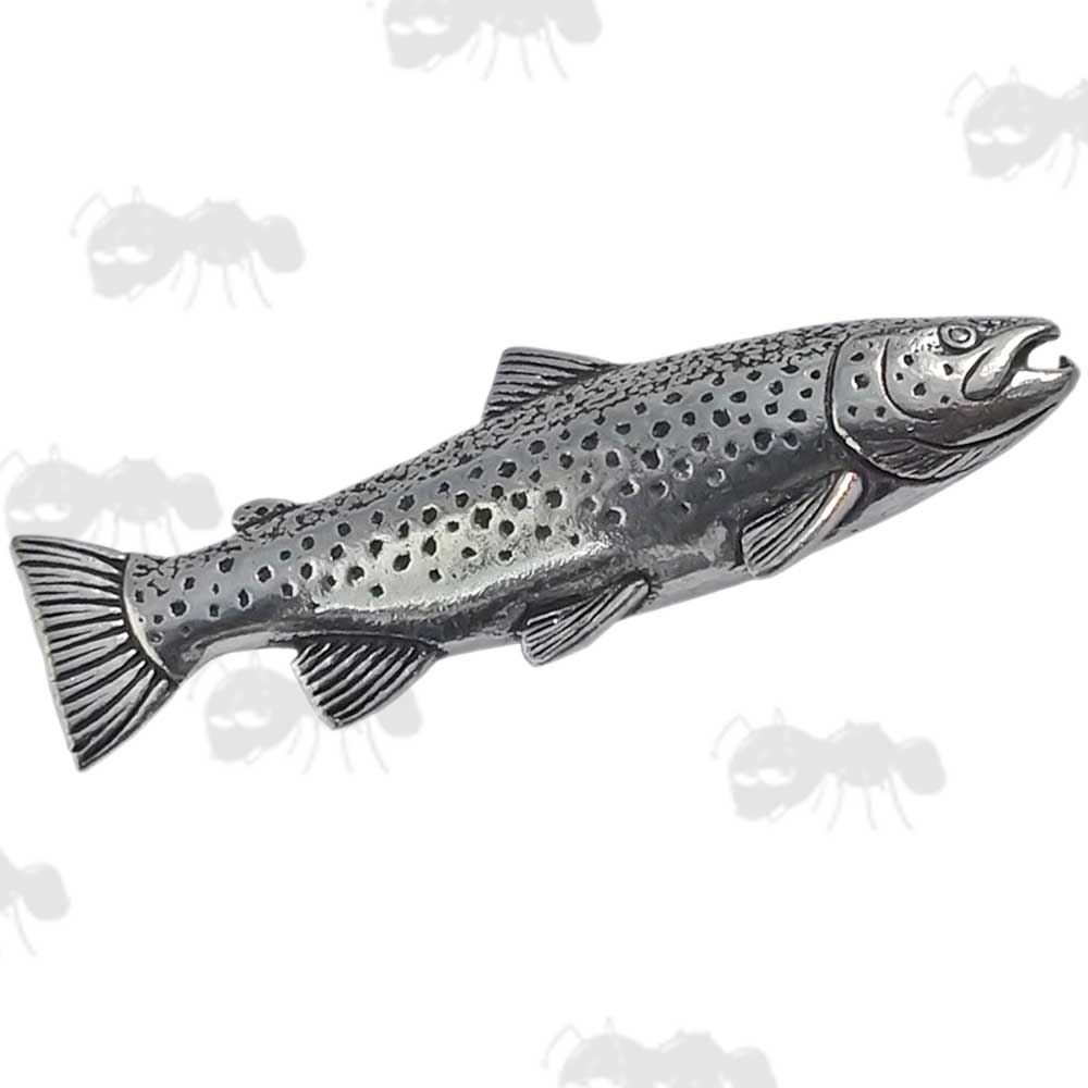 Brown Trout Pewter Pin Badge