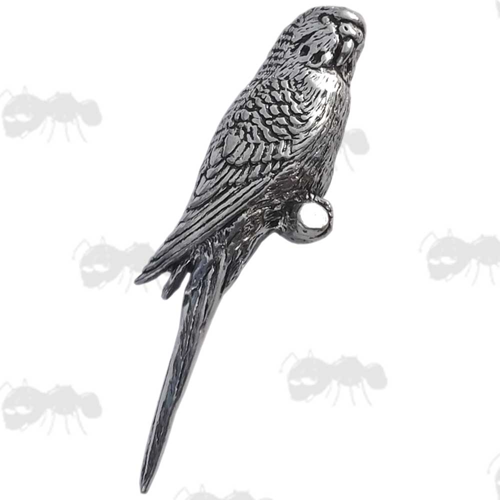 Budgerigar Pewter Pin Badge