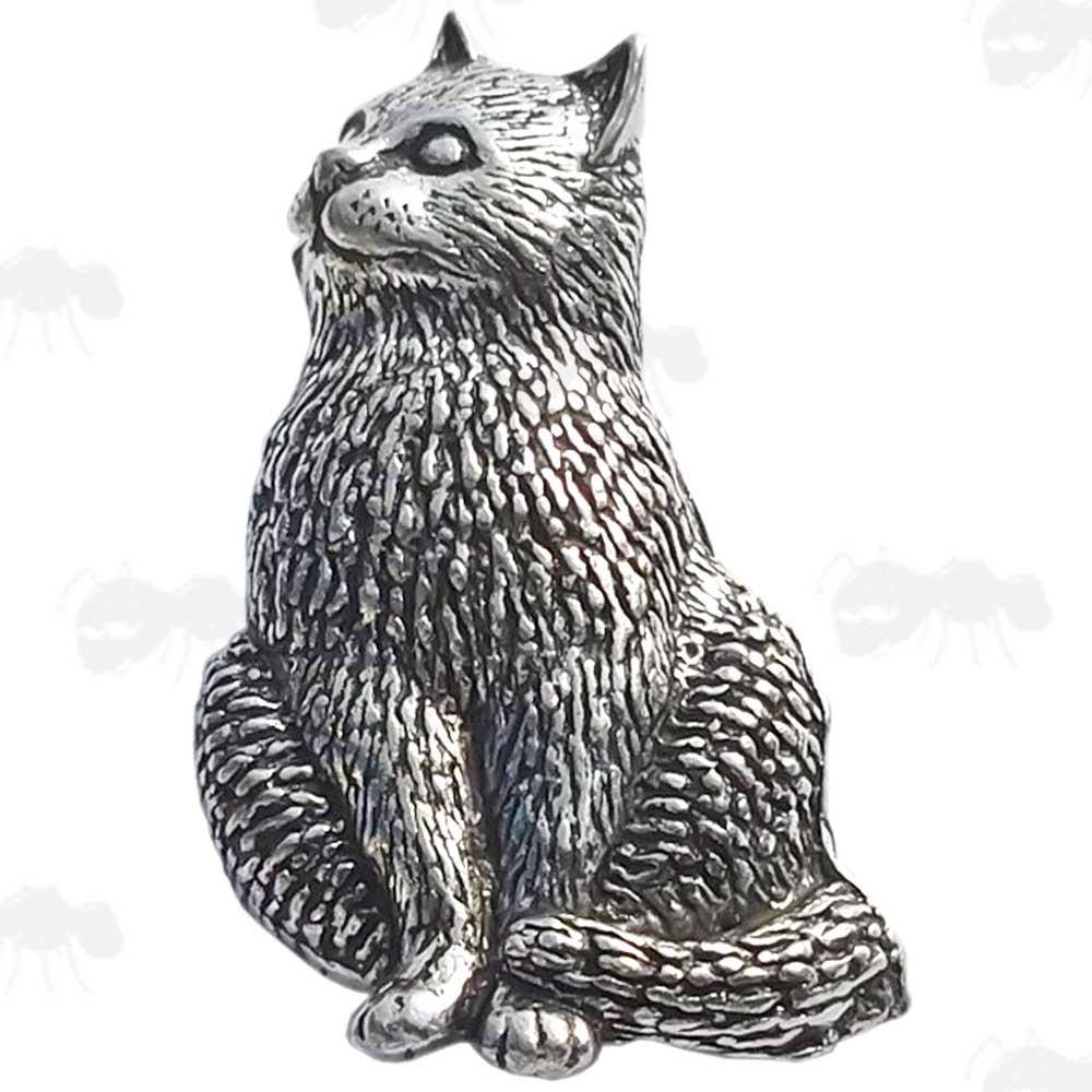 Cat Pewter Pin Badge