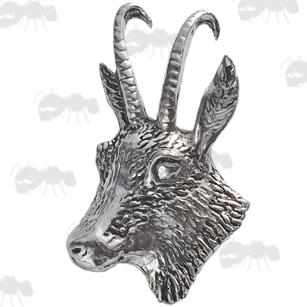 Chamois Facing Left Pewter Badge
