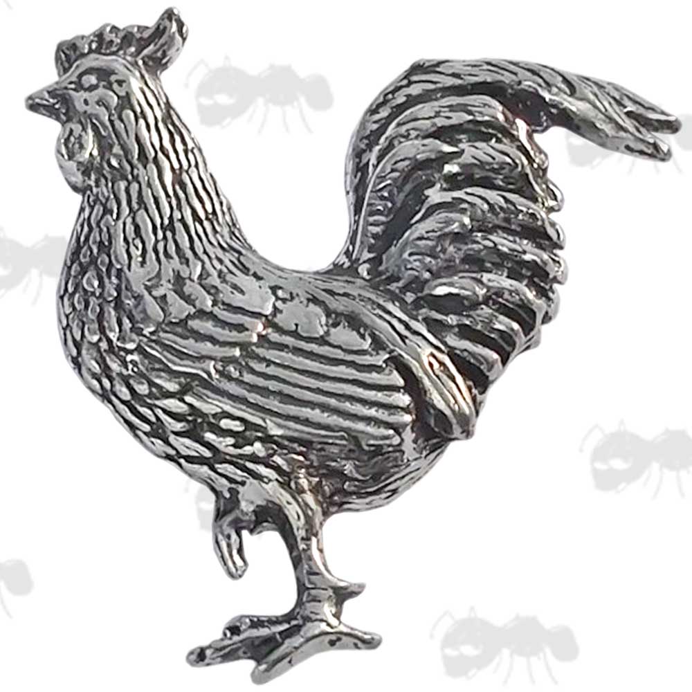 Cockerel Pewter Pin Badge