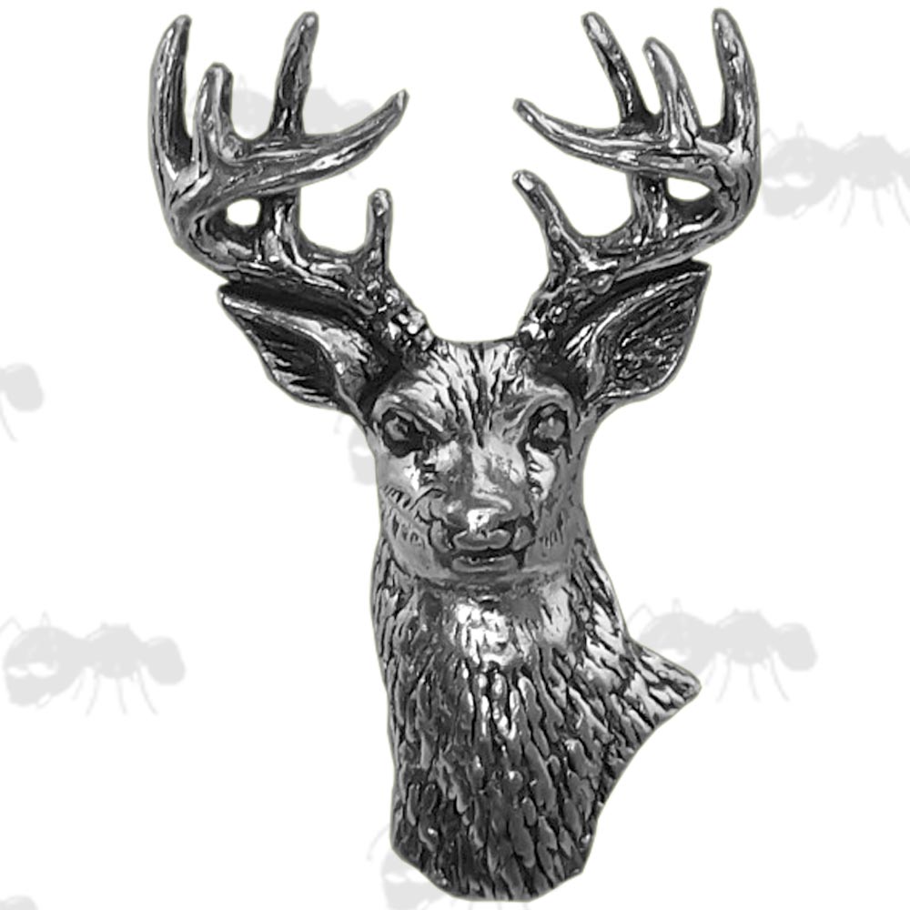 White Tailed Deer Pewter Pin Badge
