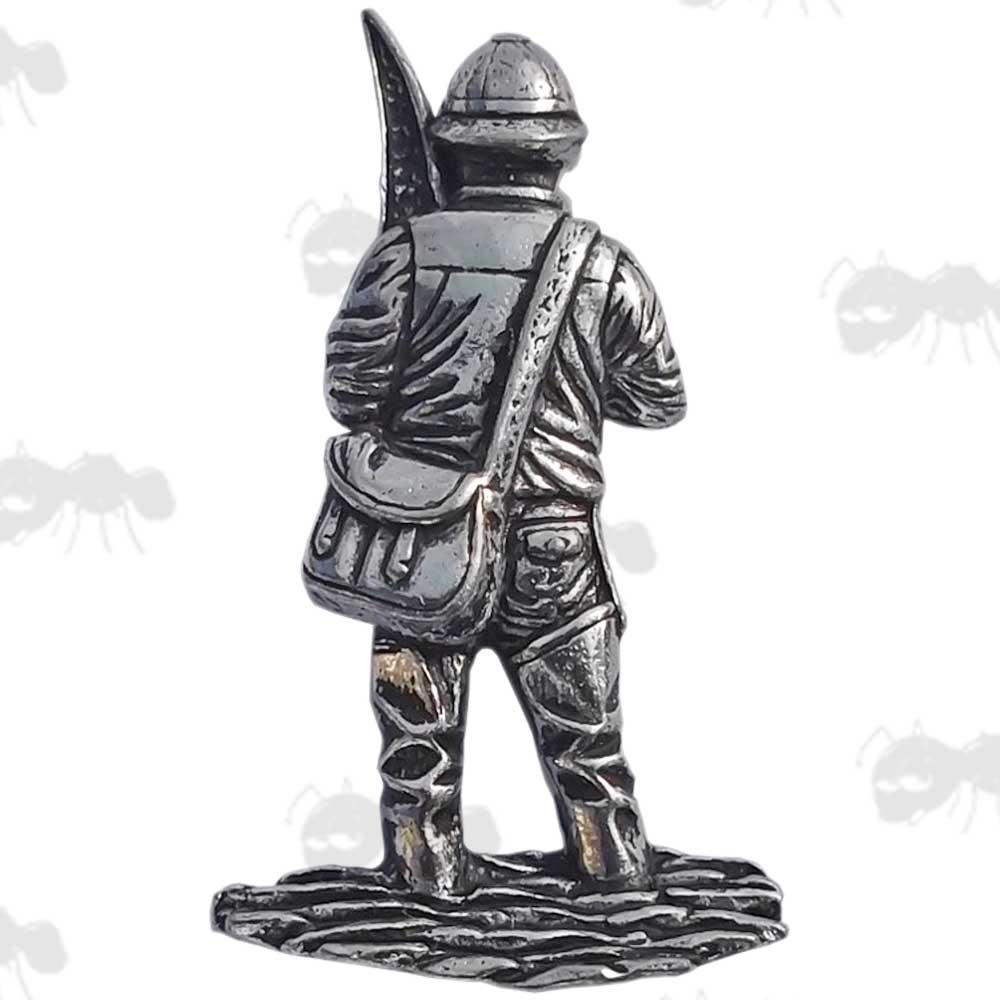 Fly Fisherman Pewter Pin Badge