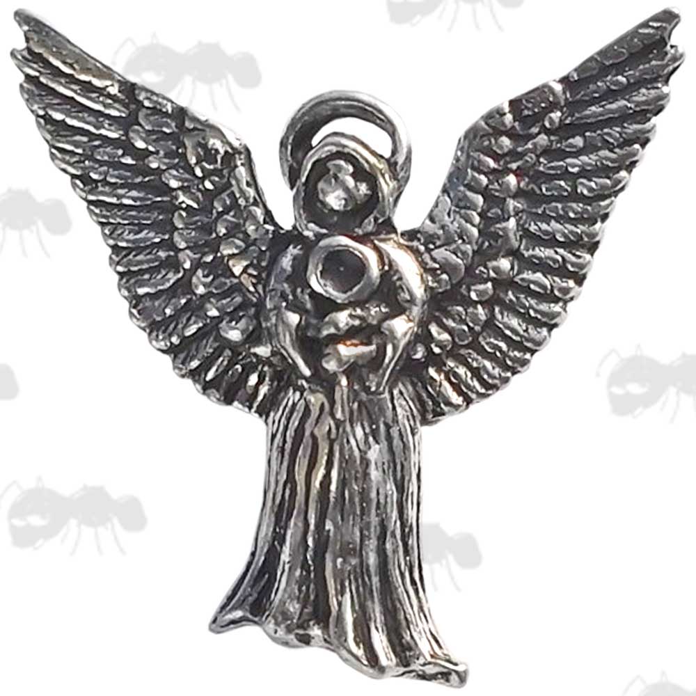 Flying Angel Pewter Pin Badge