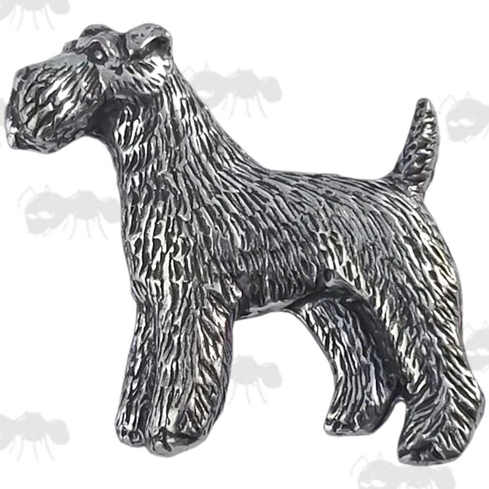 Fox Terrier Pewter Pin Badge