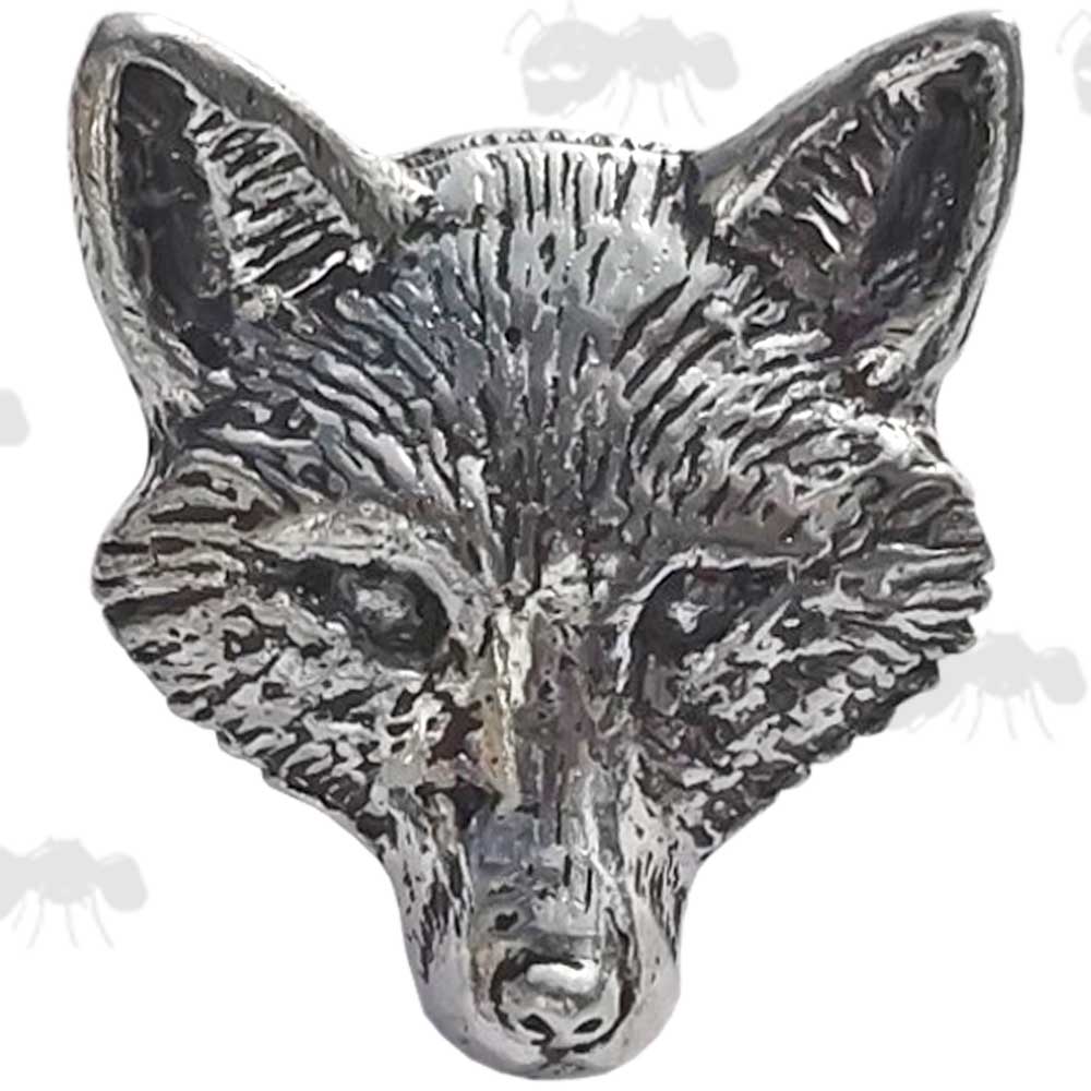 Foxes Head Number Two Pewter Pin Badge