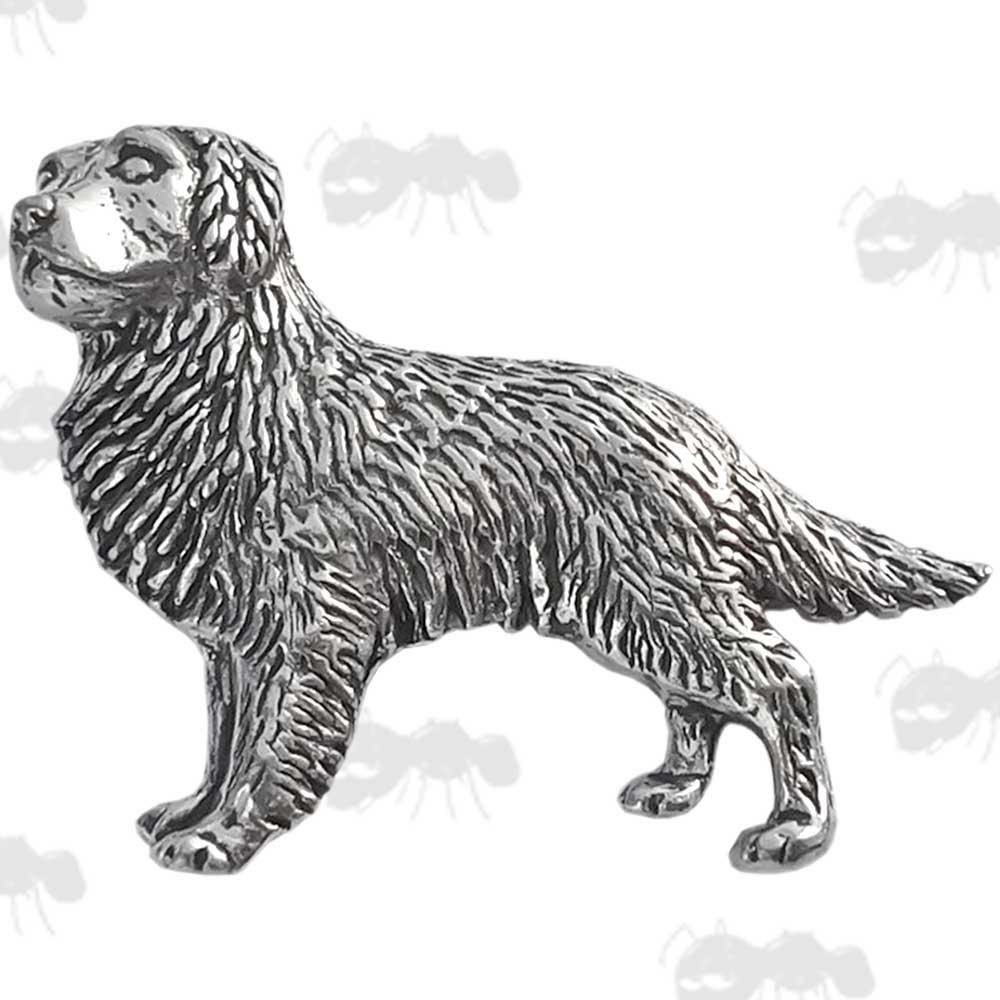 Golden Retriever Pewter Pin Badge