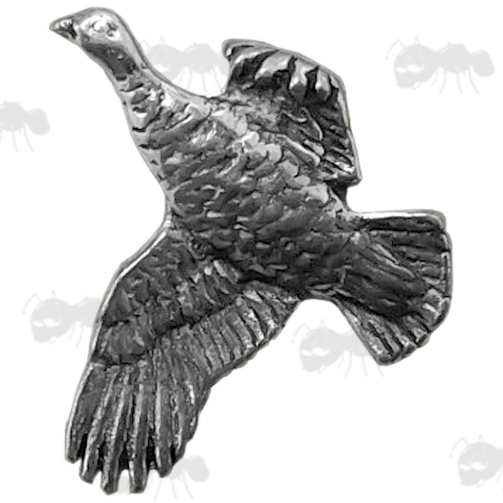 Ruffed Grouse Flushing Bird Pewter B030 Lapel Pin Brooch Jewelry 