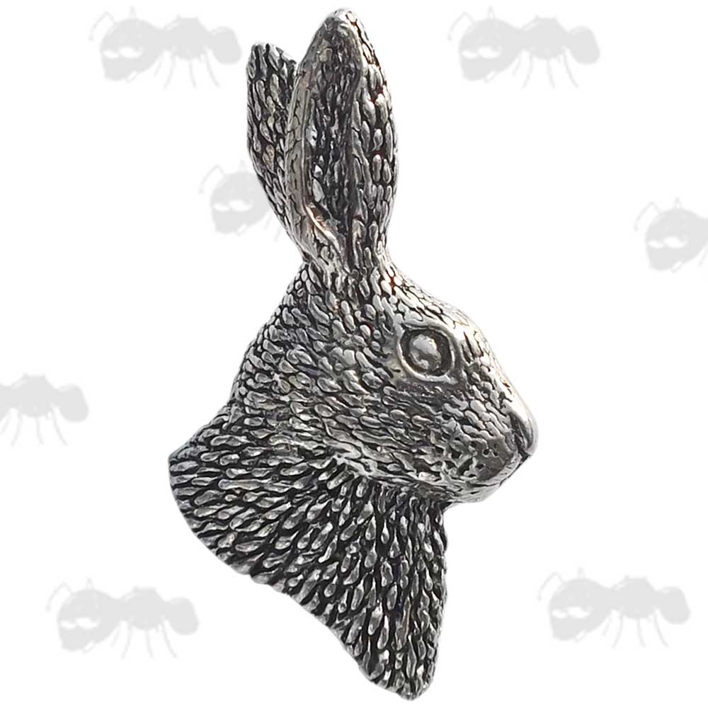 Hares Head Number One Pewter Pin Badge