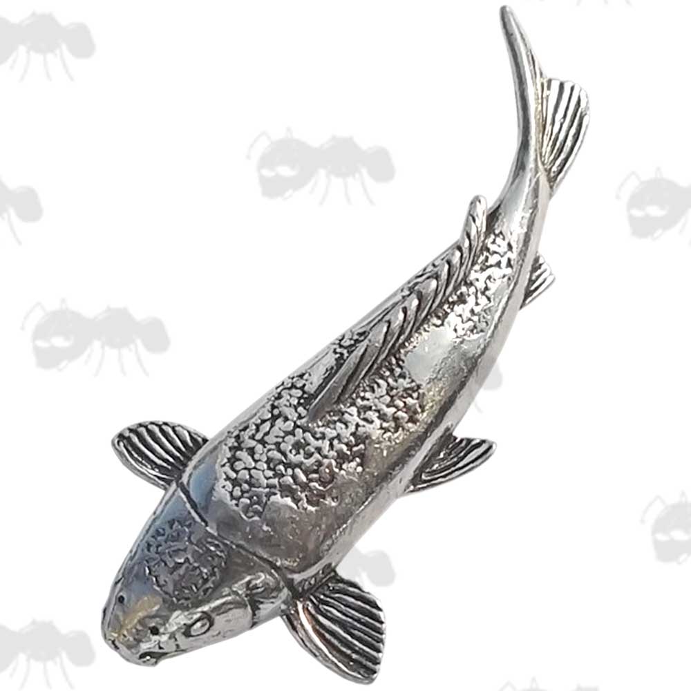 Koi Carp Pewter Pin Badge