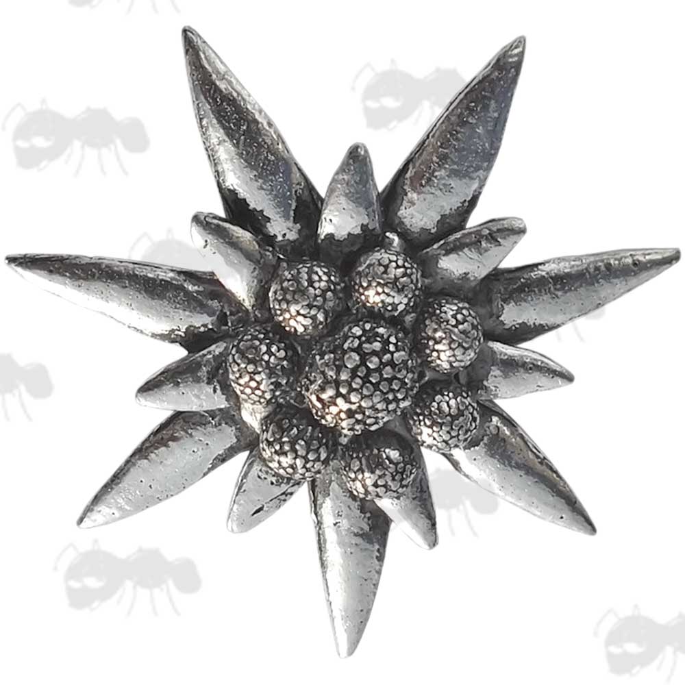 Large Edelweiss Pewter Pin Badge