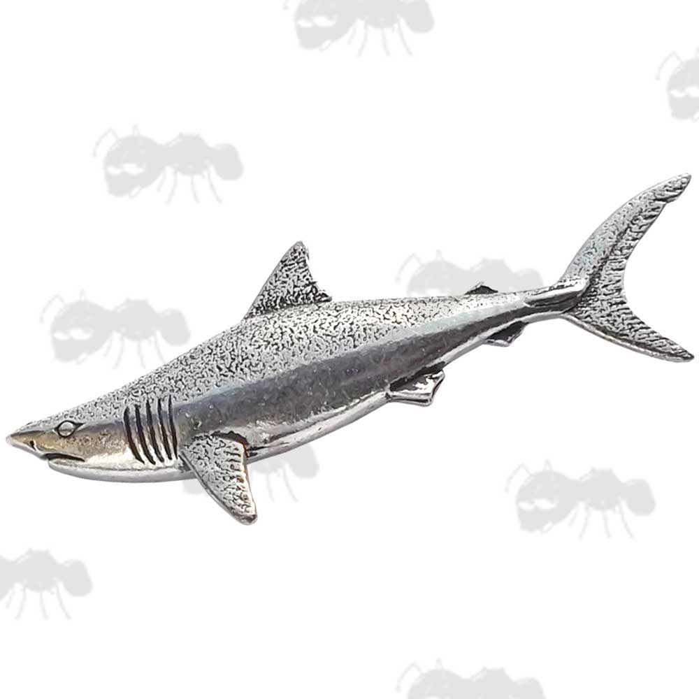 Mako Shark Pewter Pin Badge