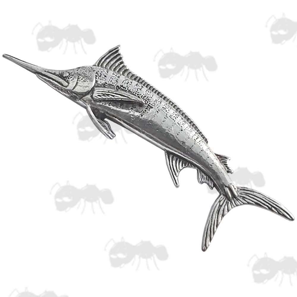 Marlin Pewter Pin Badge