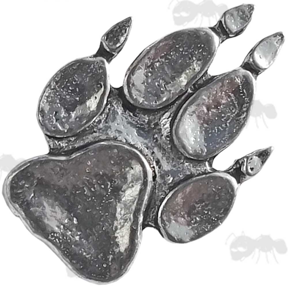 Paw Print Pewter Pin Badge