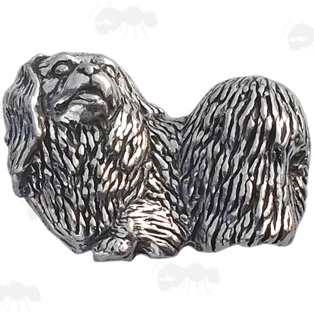 Pekingese Pewter Pin Badge