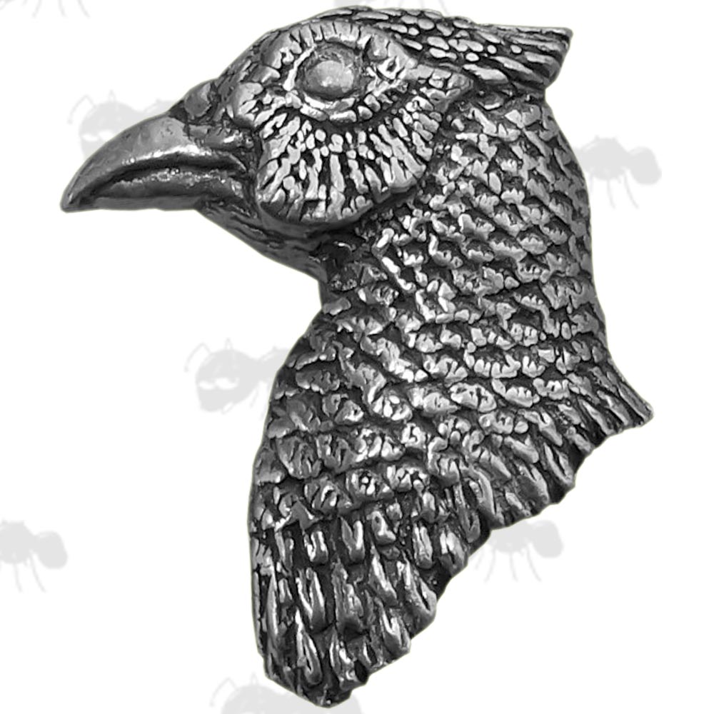 Pheasant Head Pewter Pin Badge